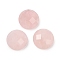 Natural Rose Quartz Cabochons, Half Round/Dome, Faceted, Grade A, 16x5.5~6mm