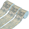 4.5M Single Face Hot Stamping Polyester Frayed Ribbon, Raw Edged Ribbon, Clothes Accessories, Light Sky Blue, 1-3/4 inch(44mm), about 4.92 Yards(4.5m)/Roll