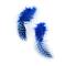 Chicken Feather Costume Accessories, Dyed, Blue, 65~135x25~45mm