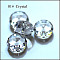 K9 Glass, Imitation Austrian Crystal Beads, Grade AAA, Faceted, Flat Round, Clear, 10x5.5mm, Hole: 0.9~1mm