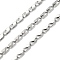 Handmade 304 Stainless Steel Hollow Rectangle Link Chains, Unwelded, with Spool, Stainless Steel Color, 6x2.5x1.5mm