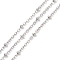 Tarnish Resistant 304 Stainless Steel Cable Chains, Decorative Chains, Satellite Chains, with Rondelle Beads, Soldered, Stainless Steel Color, 2x1.5mm