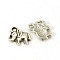 Tibetan Style Alloy Pendants, Elephant, Antique Silver, Lead Free and Cadmium Free, 11x11x2mm, Hole: 2.5mm