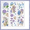 6Pcs 3 Styles PET Stickers, for Scrapbooking, Kid DIY Arts Crafts, Letter From The Forest Theme, Lilac, 210x60x0.2mm, 2pcs/style