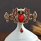 Alloy Rhinestone Claw Hair Clips, Hair Accessories for Women & Girls, Owl, Siam, 55x68mm