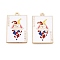 Rack Plating Alloy Enamel Pendants, Cadmium Free & Nickel Free & Lead Free, Light Gold, Playing Card Charm, Poker Joker, Colorful, 30.5x19.5x1.5mm, Hole: 1.8mm
