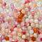 Mixed Style Glass Beads, Round, Pink, 8~10mm