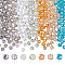 280Pcs 7 Colors Electroplate Transparent Glass Beads Strands, Faceted, Round, Mixed Color, 8x7.5mm, Hole: 1mm, 40pcs/color