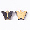 Alloy Acrylic Pendants, Butterfly, Light Gold, Slate Gray, 14x16.5x3mm, Hole: 1.6mm