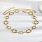 Bohemian Style Alloy Geometric Link Chain Waist Belly Chains, Antique Golden, Ring, 1160mm