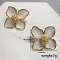 Fashionable Zinc Alloy Flower Stud Earrings, Perfect For Daily Wear, White, 18x18mm