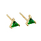 Geometric Triangle Zircon Stud Earrings, Simple and Delicate Daily Accessories.