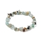 Natural Flower Amazonite Chip Beaded Stretch Bracelets for Women Men, Inner Diameter: 2-1/4~2-3/8 inch(5.6~6cm)