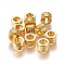 Tibetan Style Alloy European Beads, Large Hole Beads, Lead Free & Cadmium Free, Column, Golden, 8x5mm, Hole: 4.5mm