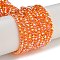 Electroplate Glass Beads Strands, Pearl Luster Plated, Faceted, Bicone, Dark Orange, 4x4x3mm, Hole: 1mm, about 149pcs/strand, 12.2~12.6''(31~32cm)