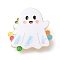 Halloween Enamel Pins, Alloy Lapel Pins for Backpack Clothes, Ghost, 41.5x40.5mm