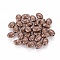 Tibetan Style Beads, Zinc Alloy, Lead Free & Nickel Free & Cadmium Free, Oval, Red Copper Color, 6 mm wide, 8 mm long, 4.1mm thick, hole: 1mm