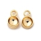 Flat Round Brass Rhinestone Pendant Settings, Nickel Free, Real 18K Gold Plated, Fit for 3.5mm Rhinestone, 6x3.5x2mm, Hole: 1.2mm