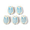 Painted Opaque Acrylic Beads, Flower, Light Sky Blue, 16x10.3x7mm, Hole: 2mm, about 724pcs/500g