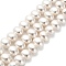 Electroplated Shell Pearl Beads Strands, Potato, Seashell Color, 8x10x7mm, Hole: 0.7mm, about 47pcs/strand, 15.39 inch(39.1cm)