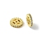 Brass Micro Pave Cubic Zirconia Beads, Lead Free & Cadmium Free, Long-Lasting Plated, Rack Plating, Flat Round, Real 18K Gold Plated, 8x1.5mm, Hole: 1mm