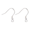 925 Sterling Silver Earring Hooks, Silver, 19mm, Hole: 2mm, 22 Gauge, Pin: 0.6mm
