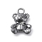 Rack Plating Alloy Pendants, Bear, Gunmetal, 21x15x6mm, Hole: 3mm