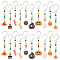 Halloween Theme Alloy Enamel Pendant Decorations, with Glass Beads and Stainless Steel S-Hook Clasps, Spider Web/Pumpkin/Witch Hat, Mixed Color, 63~74mm, 10 style, 2pcs/style, 20pcs/set