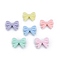 Opaque Resin Beads, Flocky Bowknot, Mixed Color, 23x29x6mm, Hole: 1.8mm