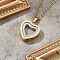 304 Stainless Steel Heart Urn Ashes Necklaces, Cable Chain Necklaces for Women, Golden, 21.65 inch(55cm)