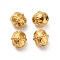 304 Stainless Steel Beads, Round, Ion Plating(IP), Real 18K Gold Plated, 5x5mm, Hole: 1.2mm