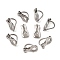 316 Surgical Stainless Steel Clip-on Earring Findings, Stainless Steel Color, 12x6x8mm