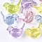 Transparent Acrylic Pendants, Faceted, Bird, Mixed Color, 23x36.5x19.5mm, Hole: 2.5mm, about 87pcs/500g