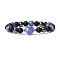 Natural Blue Spot Jasper Heart Beaded Stretch Bracelet, 7-1/2 inch(19cm)