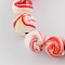 Handmade Lampwork Beads, Round, Orange Red, 14mm, Hole: 1~2mm