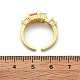 Манжеты из латуни с микро паве кубический цирконий для женщин RJEW-C123-07G-5