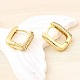 Латунные серьги-кольца из прозрачного кубического циркония EJEW-Z121-10G-3