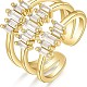 Регулируемые манжеты-кольца из латуни с микропаве из кубического циркония для женщин FS-WGFBE33-01-6