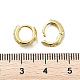Латунные серьги-кольца из прозрачного кубического циркония EJEW-D311-077G-3