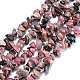 Природные родонит бисер нитей X-G-F328-23-5