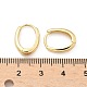 Овальные серьги-кольца из латуни EJEW-Z102-33G-5