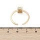 Латунные микро проложить манжеты кольца кубического циркония RJEW-S400-10G-5