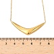 Ожерелья с подвеской в форме буквы V из нержавеющей стали 304 для женщин NJEW-Z086-01G-3