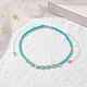 Регулируемые браслеты из плетеных бусин из натурального амазонита и семян BJEW-JB10181-06-2