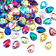 72 шт. 12-х цветные каплевидные пришивные стразы GLAA-TA0001-45-3