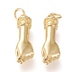 Латунные подвески ZIRC-I044-40G-1