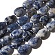 Натуральное синее пятно нитки из бисера яшмы G-I377-A12-2
