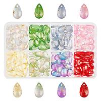 Benecreat 160шт 8.5x14.5мм окрашенные распылением стеклянные бусины в виде капелек GLAA-BC0001-05