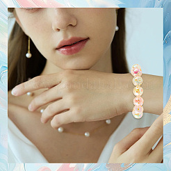 32 шт. 8-цветные прозрачные акриловые бусины с УФ-покрытием TACR-PA0001-03