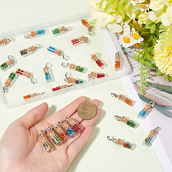 30 шт. стеклянная бутылка со стеклянными бусинами европейские подвески FIND-SC0012-99